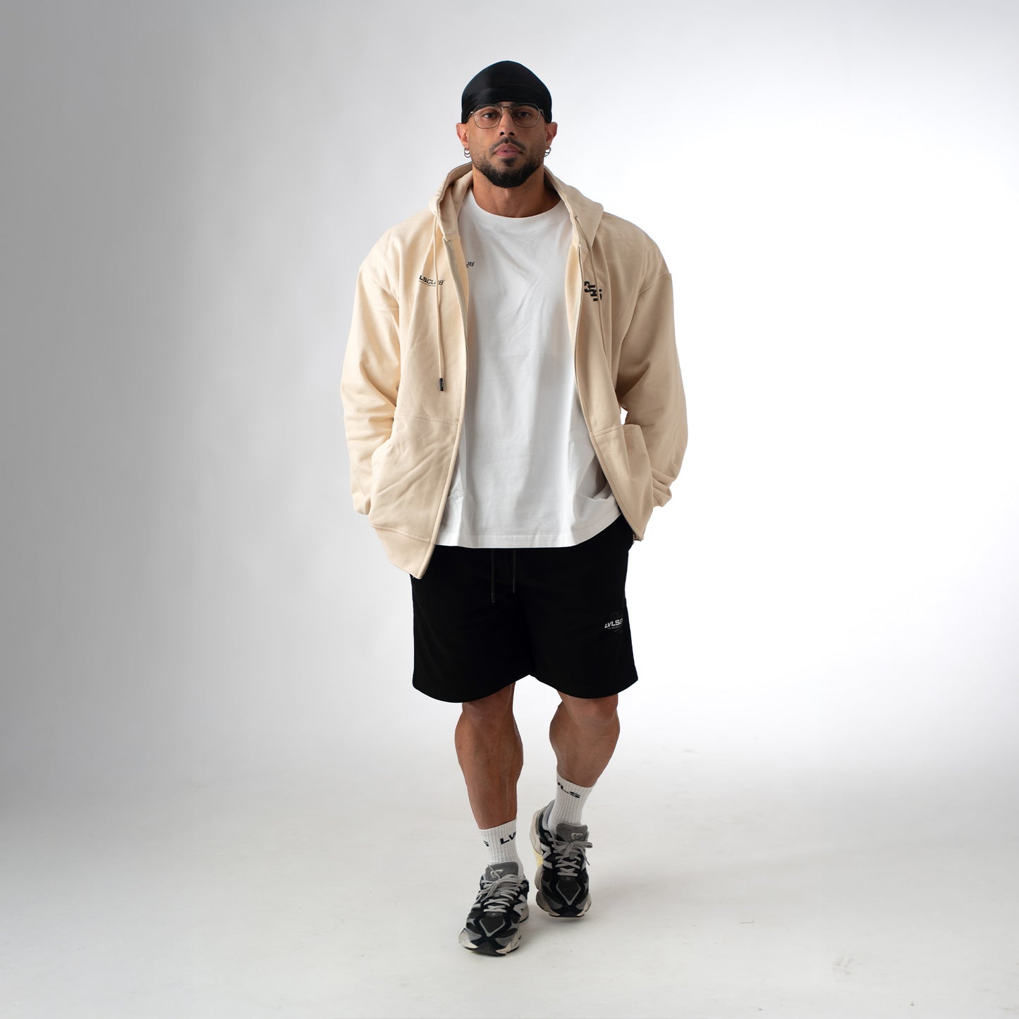 365 LVLS CLUB ZIP HOODIE - BEIGE