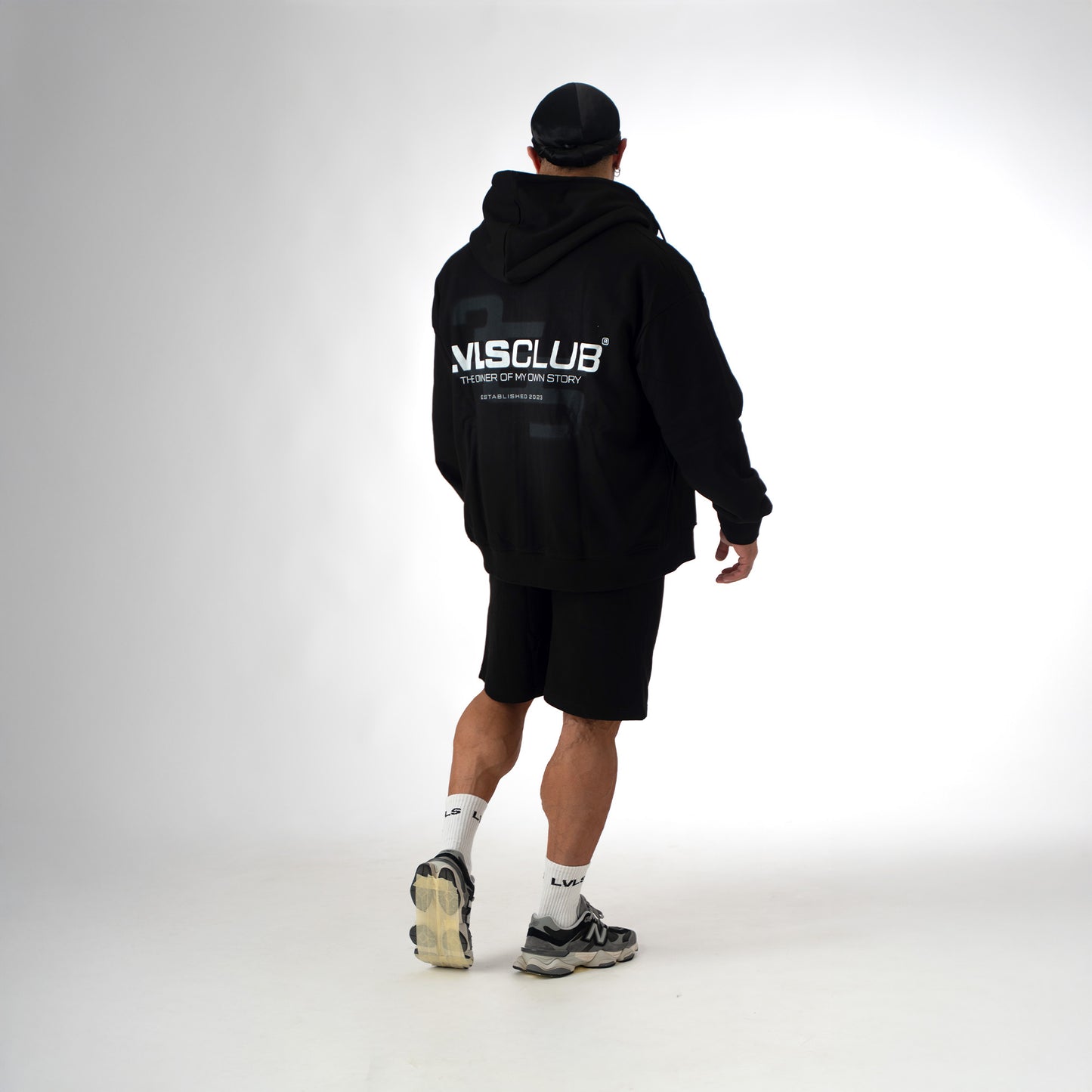 365 LVLS CLUB ZIP HOODIE - BLACK