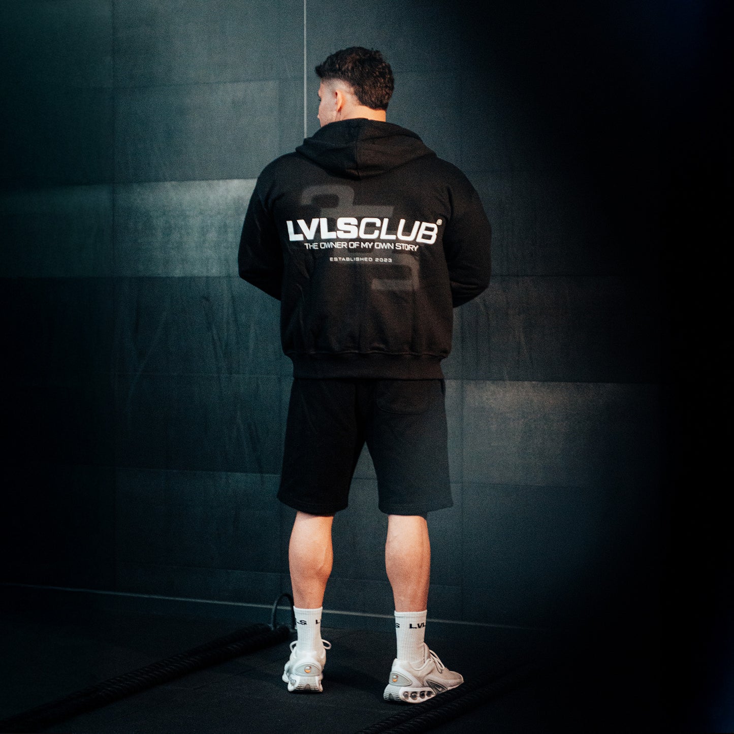 365 LVLS CLUB ZIP HOODIE - BLACK