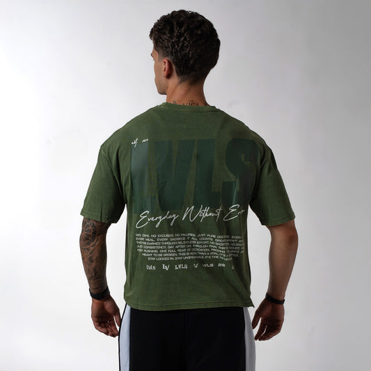 WITHOUT ERRORS BOXY PUMPCOVER - WASHED ARMY