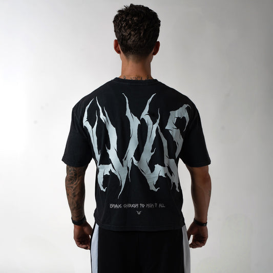CHAOS BOXY PUMPCOVER - WASHED BLACK