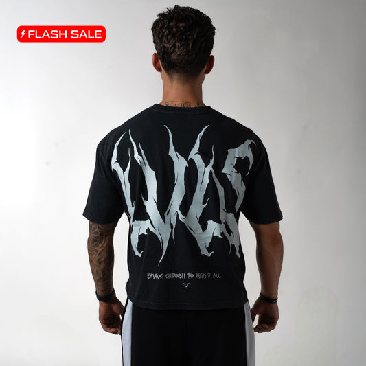 CHAOS BOXY PUMPCOVER - WASHED BLACK